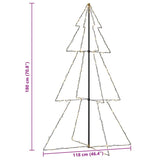 Christmas Cone Tree 240 LEDs Indoor and Outdoor 118x180 cm - Low Angle