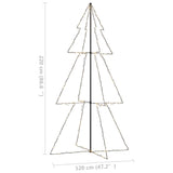 Christmas Cone Tree 300 LEDs Indoor and Outdoor 120x220 cm - Close-Up Angle