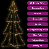 Christmas Cone Tree 360 LEDs Indoor and Outdoor 143x250 cm - Side View