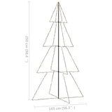 Christmas Cone Tree 360 LEDs Indoor and Outdoor 143x250 cm - Close-Up Angle