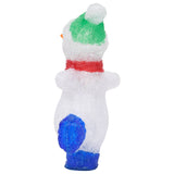 LED Christmas Acrylic Snowman Figure Indoor and Outdoor 30cm - Close-Up Angle