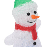 LED Christmas Acrylic Snowman Figure Indoor and Outdoor 30cm - Low Angle