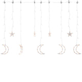 Star and Moon Fairy Lights Remote Control 138 LED Warm White