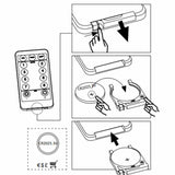 Star and Moon Fairy Lights Remote Control 138 LED Warm White - Rear View