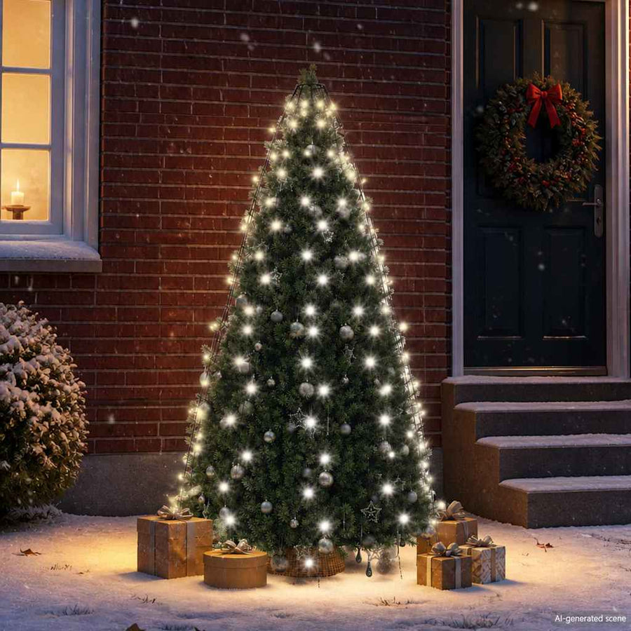 Christmas Tree Net Lights with 180 LEDs Cold White 180 cm