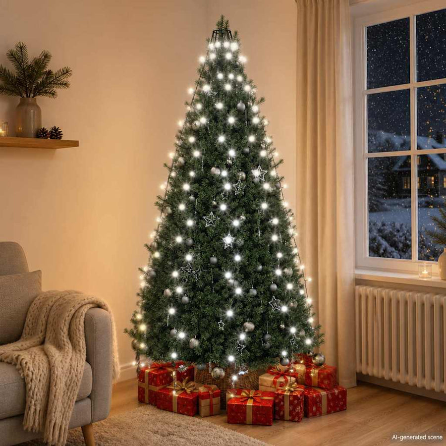 Christmas Tree Net Lights with 210 LEDs Cold White 210 cm