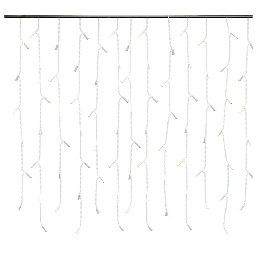LED Curtain Icicle Lights 10m 400 LED Cold White 8 Function