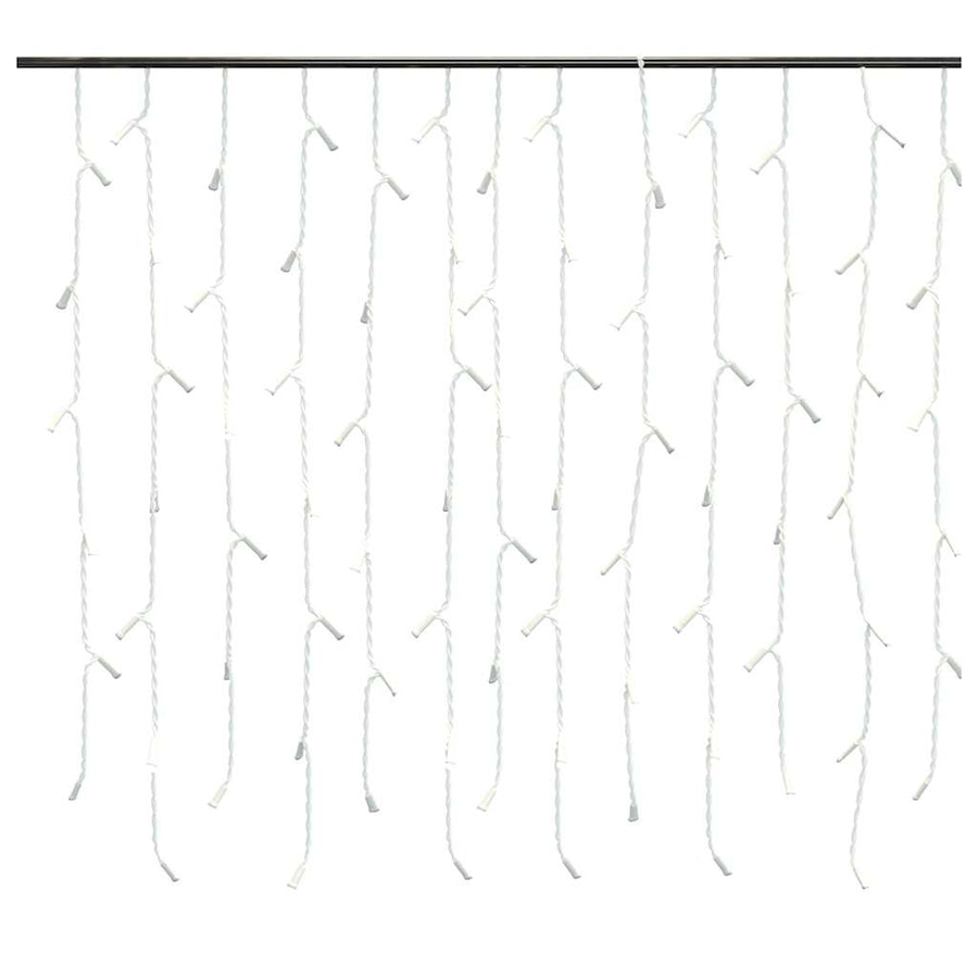 LED Curtain Icicle Lights 10m 400 LED Cold White 8 Function