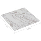 Self-adhesive Flooring Planks 20 pcs PVC 1.86 m² White Marble - Low Angle