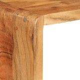 3 Piece Wall Cube Shelf Set Soild Acacia Wood - Side View
