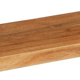 3 Piece Wall Cube Shelf Set Soild Acacia Wood - Top-Down View