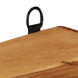 3 Piece Wall Cube Shelf Set Soild Acacia Wood - 45-Degree Angle