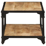 Coffee Table 90x45x35 cm Solid Rough Mango Wood - Side View