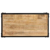 Coffee Table 90x45x35 cm Solid Rough Mango Wood - Top-Down View