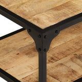 Coffee Table 90x45x35 cm Solid Rough Mango Wood - Rear View