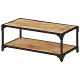 Coffee Table 90x45x35 cm Solid Rough Mango Wood - Extra Image