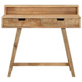 Desk 100x45x90 cm Solid Rough Mango Wood - Front View