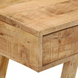 Desk 100x45x90 cm Solid Rough Mango Wood - Rear View