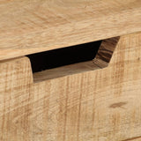 Desk 100x45x90 cm Solid Rough Mango Wood - Low Angle