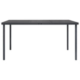 7 Piece Outdoor Dining Set Steel Anthracite