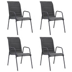 5 Piece Outdoor Dining Set Steel Anthracite