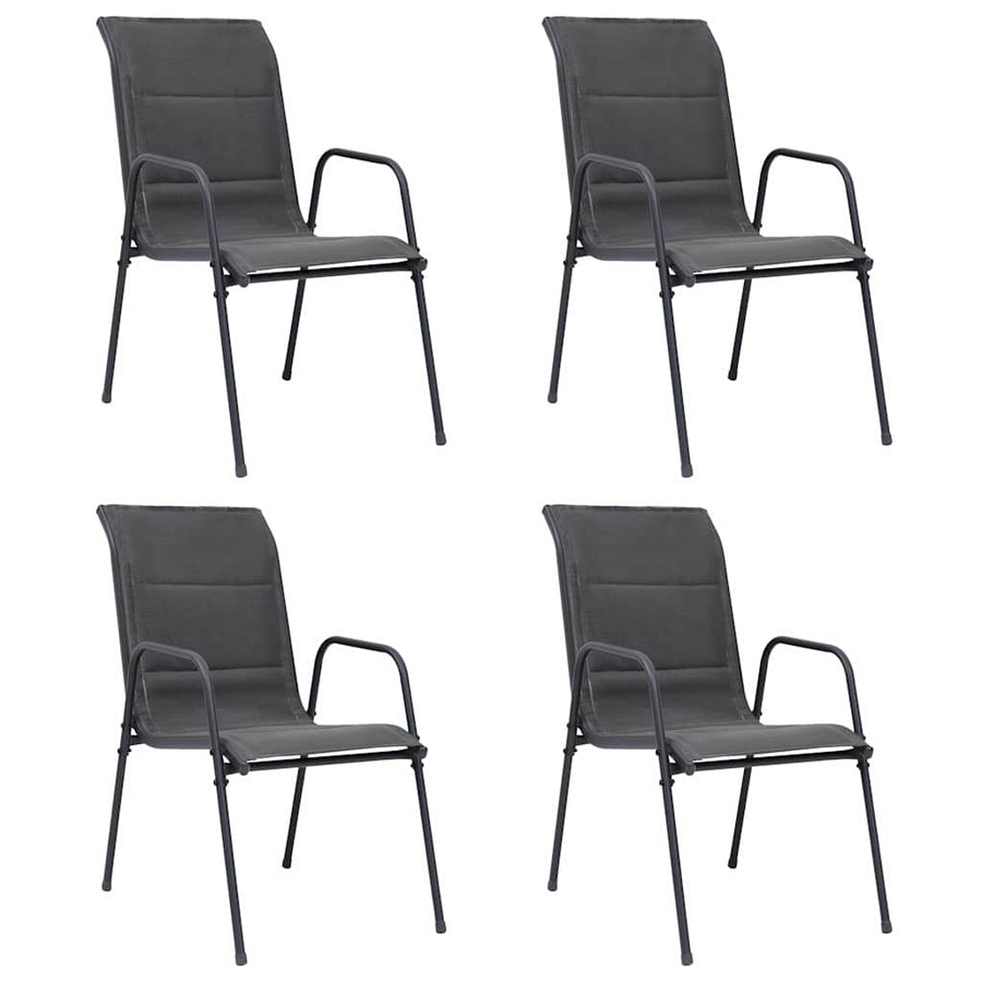 5 Piece Outdoor Dining Set Steel Anthracite