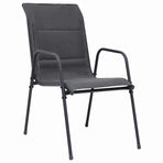 5 Piece Outdoor Dining Set Steel Anthracite
