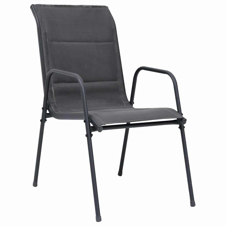 5 Piece Outdoor Dining Set Steel Anthracite