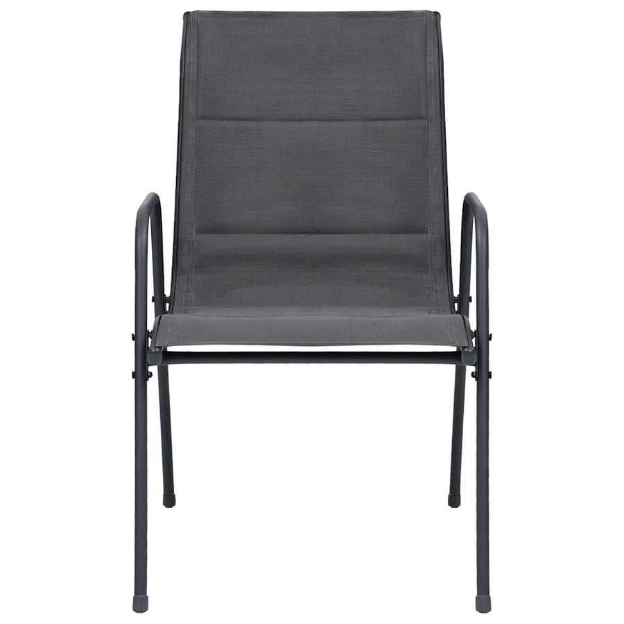 5 Piece Outdoor Dining Set Steel Anthracite