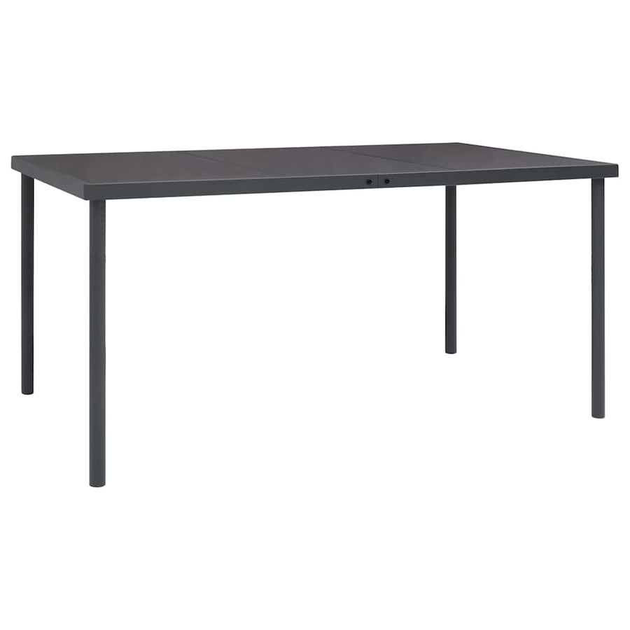 5 Piece Outdoor Dining Set Steel Anthracite