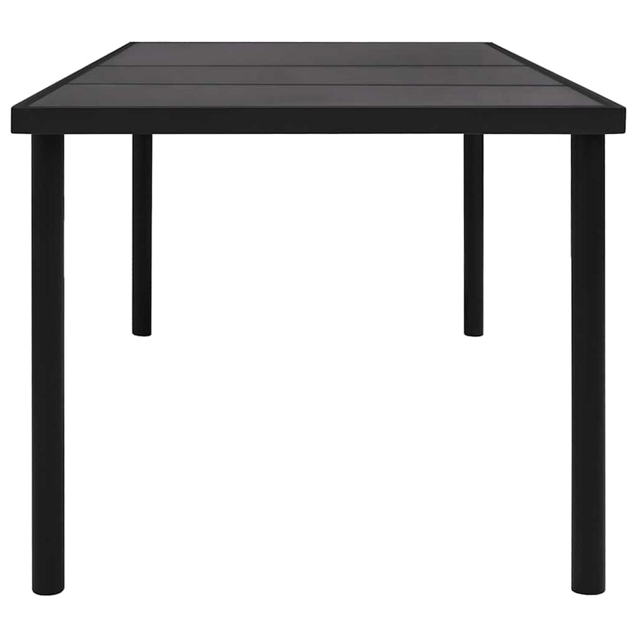 5 Piece Outdoor Dining Set Steel Black