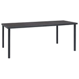 7 Piece Outdoor Dining Set Steel Anthracite - Low Angle