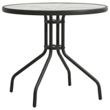5 Piece Outdoor Dining Set Steel Anthracite