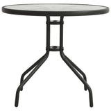 5 Piece Outdoor Dining Set Steel Anthracite