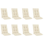 Reclining Folding Chairs with Cushions 8 pcs Solid Teak Wood