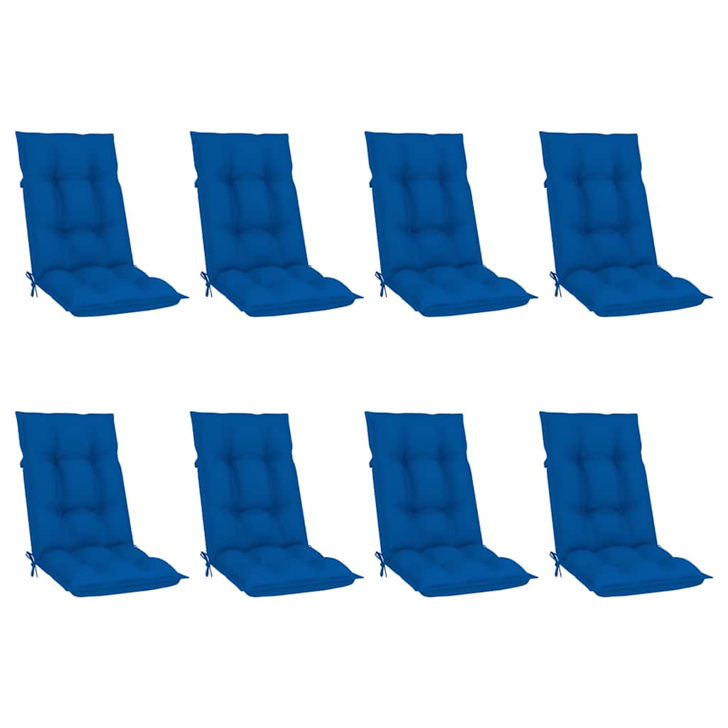 Reclining Folding Chairs with Cushions 8 pcs Solid Teak Wood