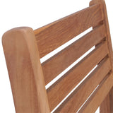 Stackable Garden Chairs 8 pcs Solid Teak Wood - Top-Down View