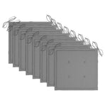Stackable Garden Chairs with Cushions 8 pcs Solid Teak Wood