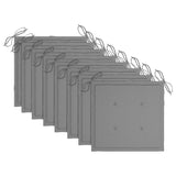 Stackable Garden Chairs with Cushions 8 pcs Solid Teak Wood - Close-Up Angle