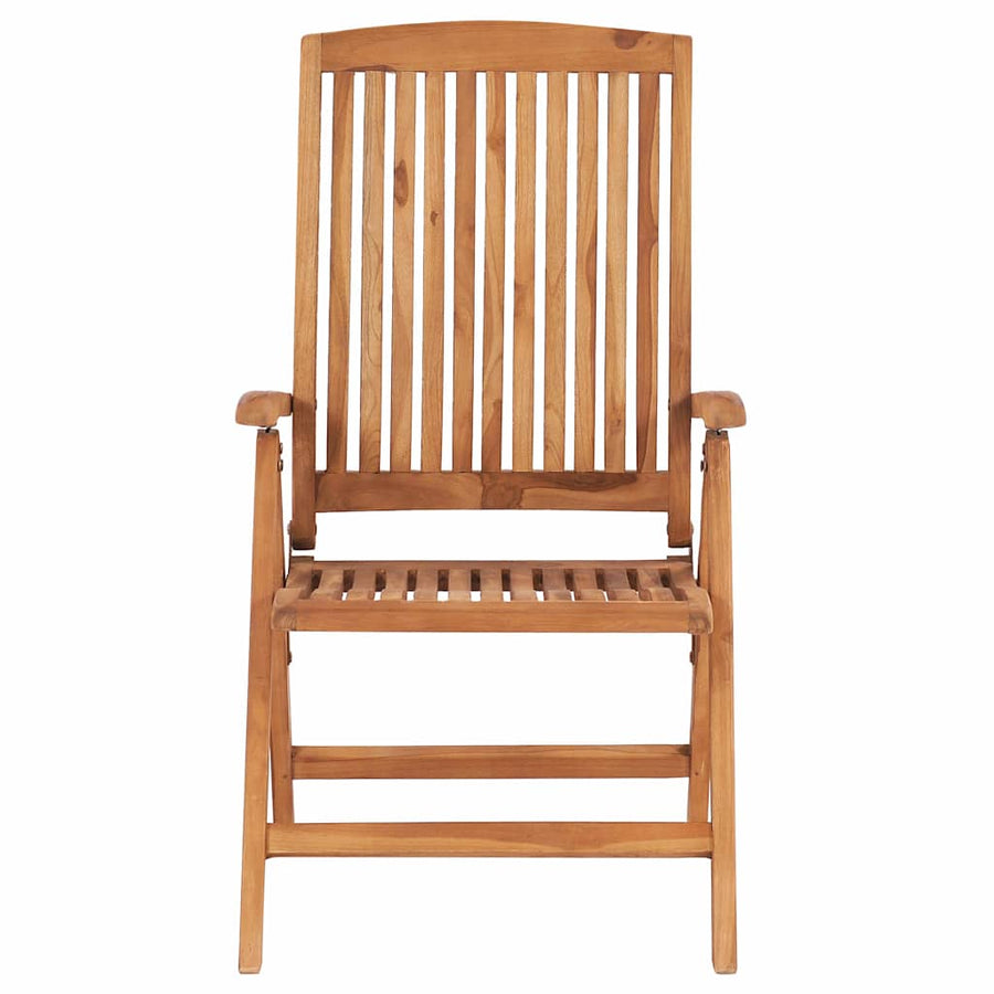 Reclining Folding Chairs 6 pcs Solid Teak Wood