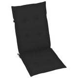 Reclining Folding Chairs with Cushions 4 pcs Solid Teak Wood