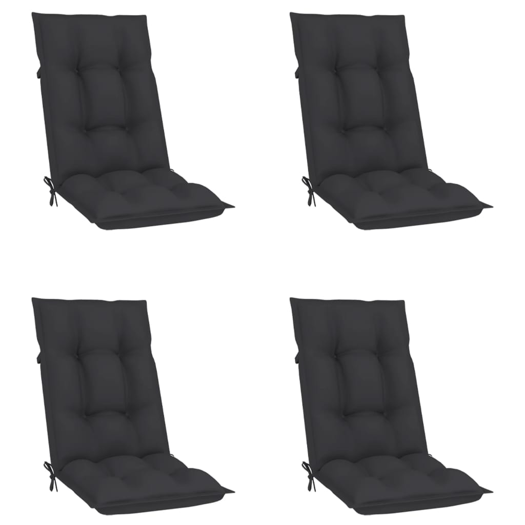 Reclining Folding Chairs with Cushions 4 pcs Solid Teak Wood