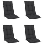 Reclining Folding Chairs with Cushions 4 pcs Solid Teak Wood