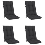 Reclining Folding Chairs with Cushions 4 pcs Solid Teak Wood - Side View