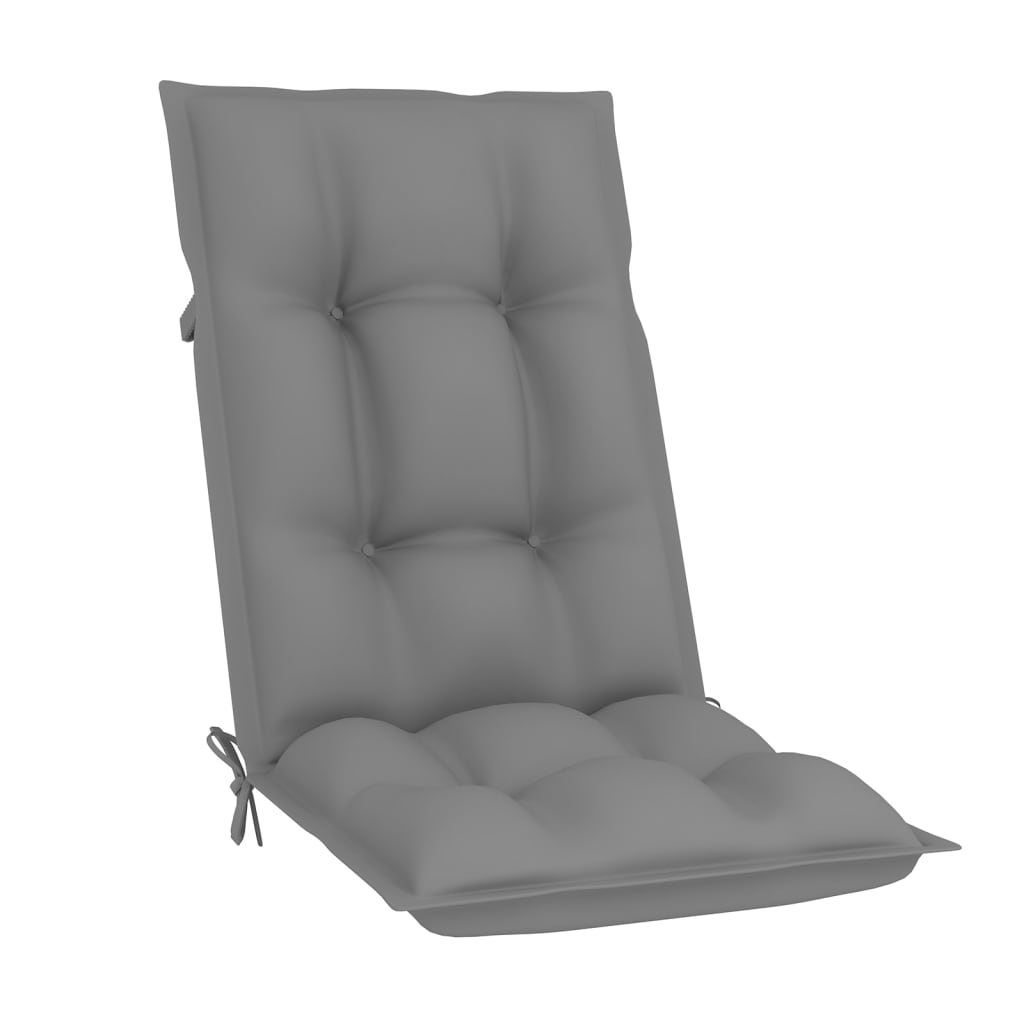 Reclining Folding Chairs with Cushions 4 pcs Solid Teak Wood