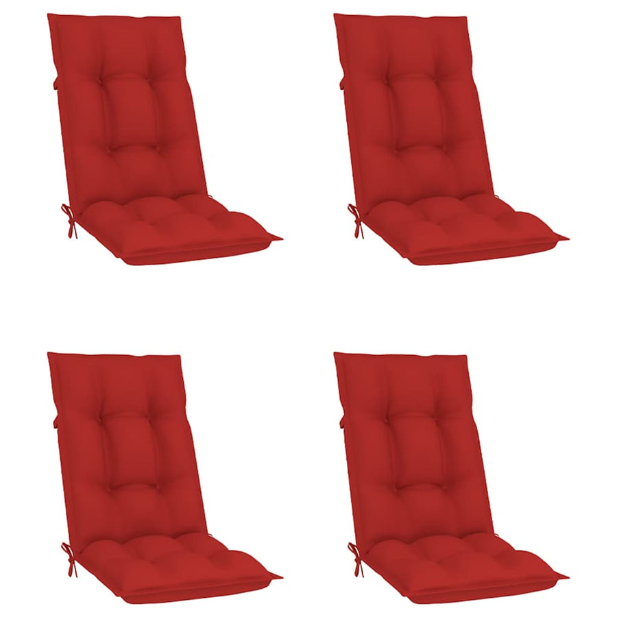 Reclining Folding Chairs with Cushions 4 pcs Solid Teak Wood