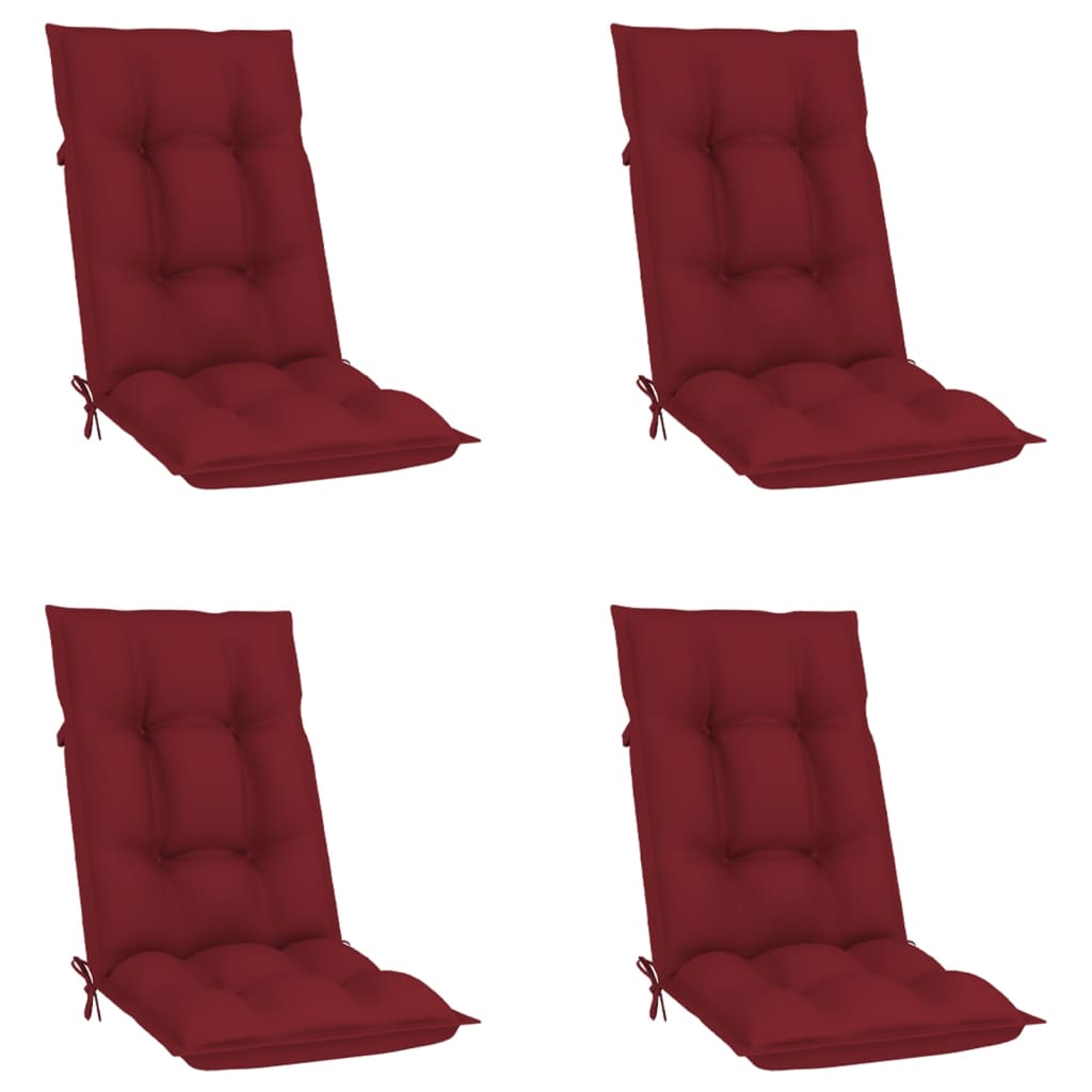 Reclining Folding Chairs with Cushions 4 pcs Solid Teak Wood
