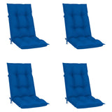 Reclining Folding Chairs with Cushions 4 pcs Solid Teak Wood