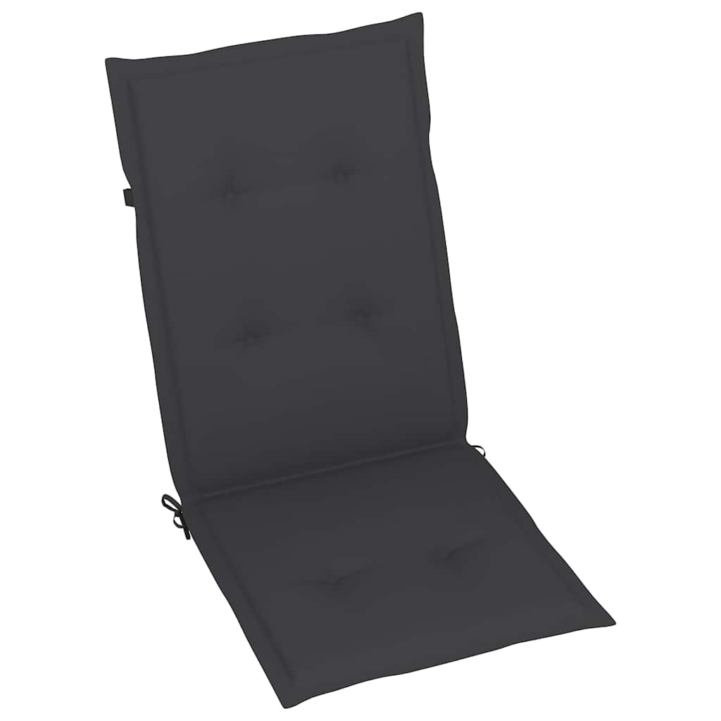 Reclining Folding Chairs with Cushions 6 pcs Solid Teak Wood