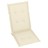 Reclining Folding Chairs with Cushions 6 pcs Solid Teak Wood